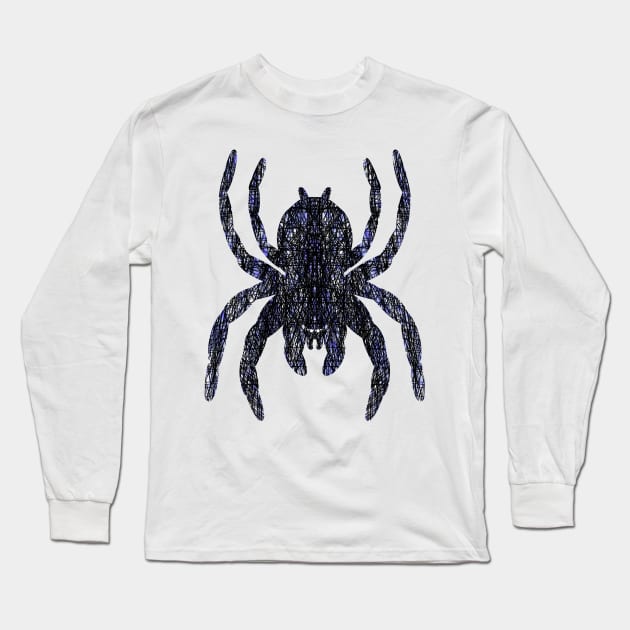 Cross Hatching Tarantula V7 Long Sleeve T-Shirt by IgorAndMore